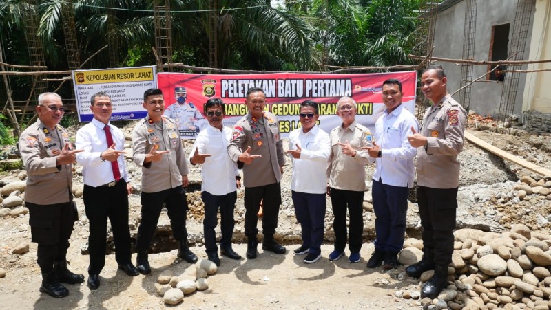 PTBA Bantu Polres Lahat Bangun Gedung Barang Bukti