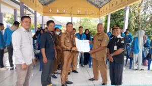 50 Mahasiswa KKN PGRI Palembang di Sambut Camat Lawang Kidul